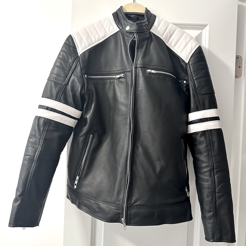 Men’s Leather Motorcycle Jacket Size XS-USA Leather